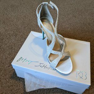 Betsy Johnson X David's Bridal Embellishd Strappy Stiletto Sandal